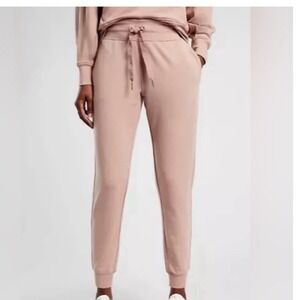Athleta Balance Jogger Pants Mocha‎ Latte Plus Size 1X Sweatpants Drawstring